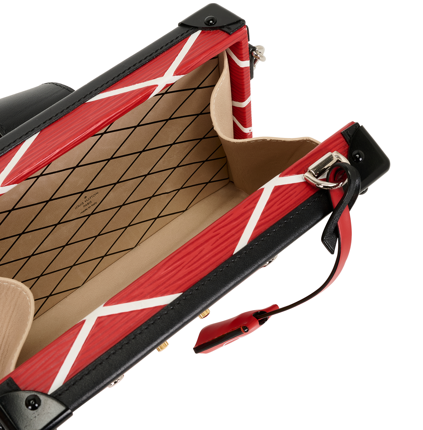Petite Malle, &pound;1,800, Handbags, Black/Red, Leather, Other view